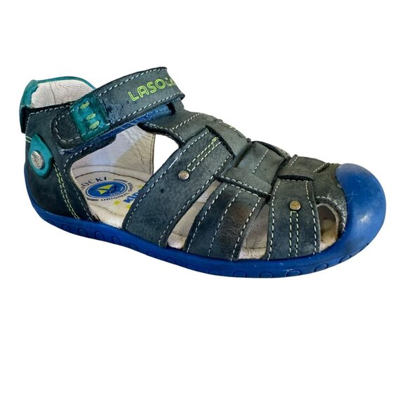 Lasocki Kids Original Blue Sandals Leather Boy Toddler Shoes Size 23 US 6.5 - Picture 1 of 9